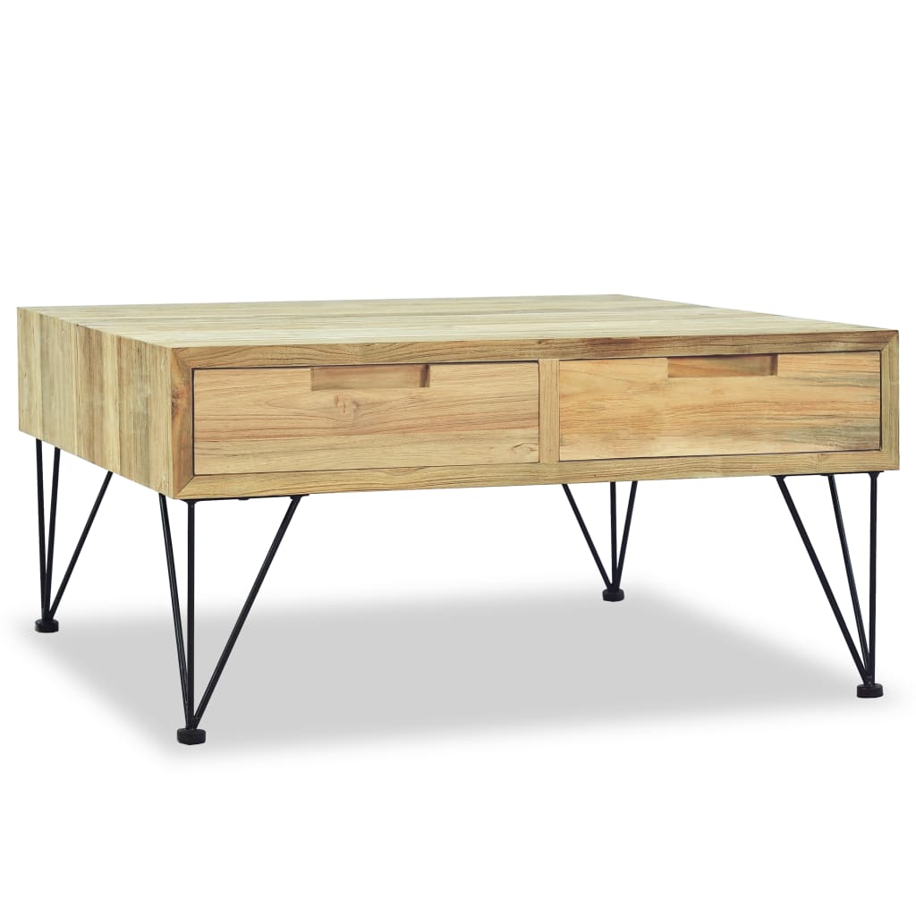 Salongbord 80x80x40 cm massiv teak