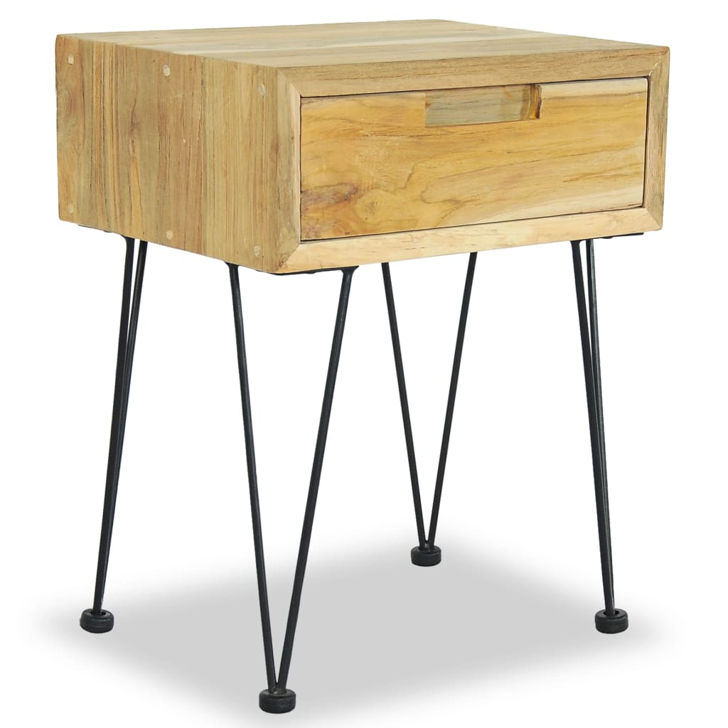 Nattbord 40x30x50 cm massiv teak