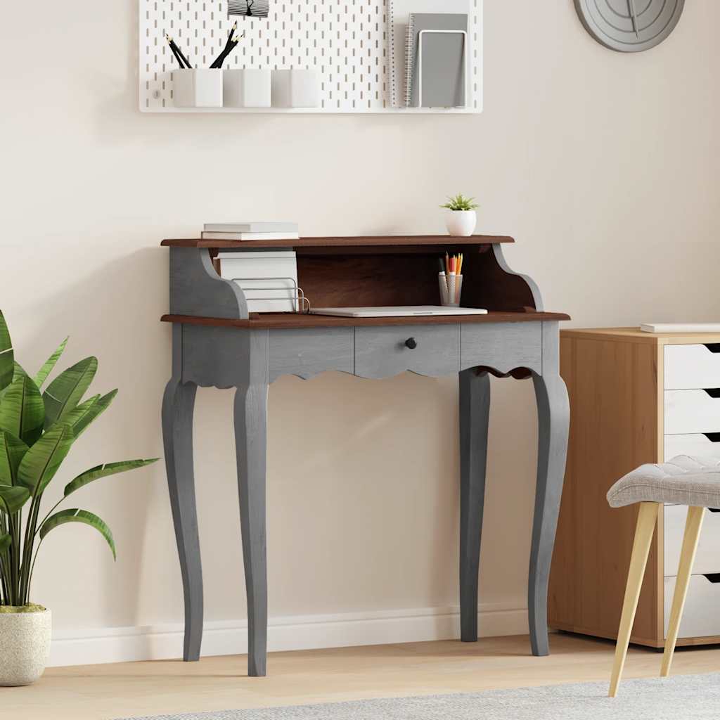 Skrivebord heltre mahogni 80x40x92 cm