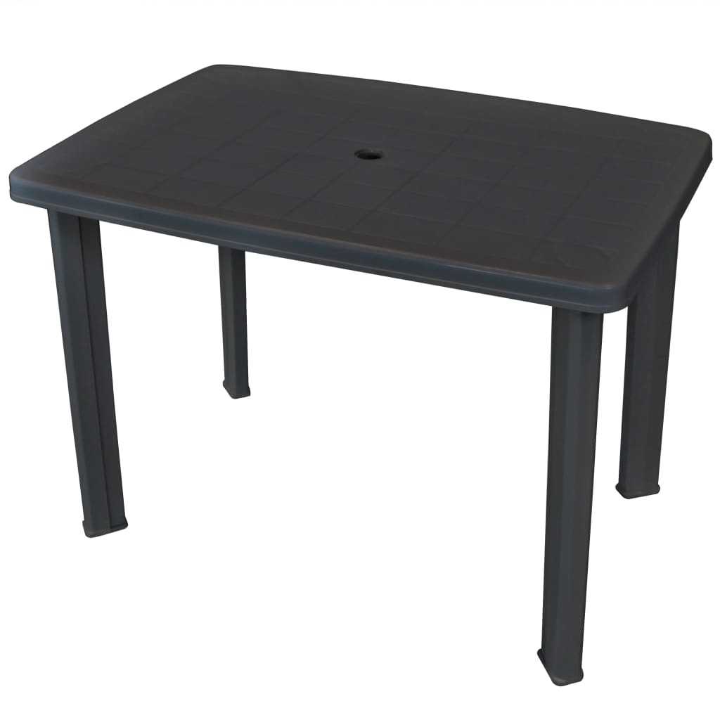 Hagebord antrasitt 101x68x72 cm plast
