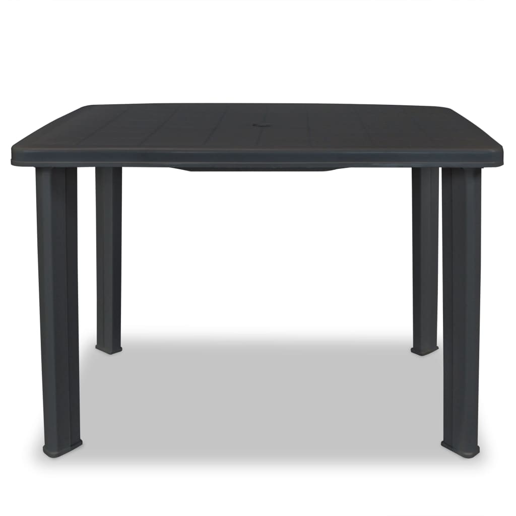Hagebord antrasitt 101x68x72 cm plast