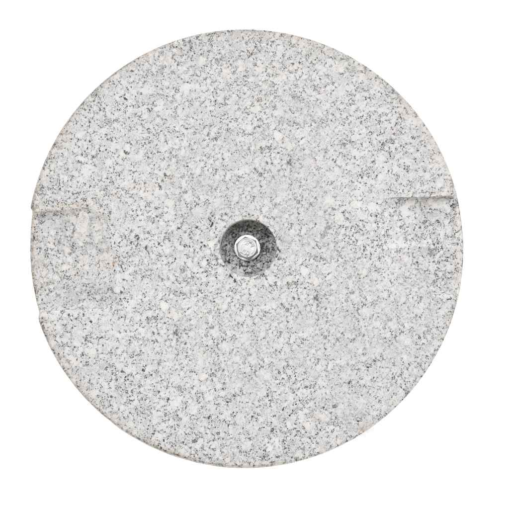 Parasollfot granitt rund 20 kg vidaXL