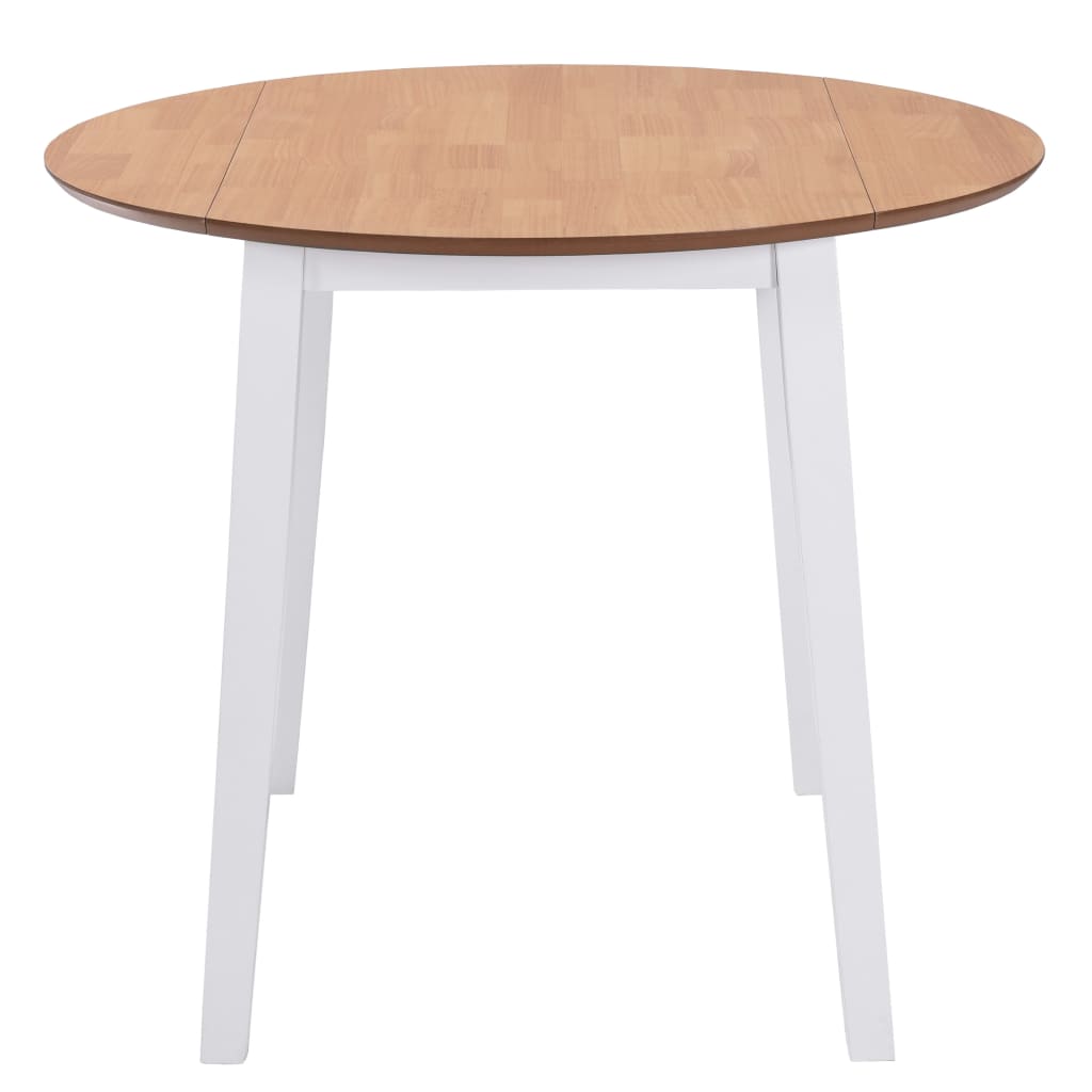Klaffebord rund MDF hvit