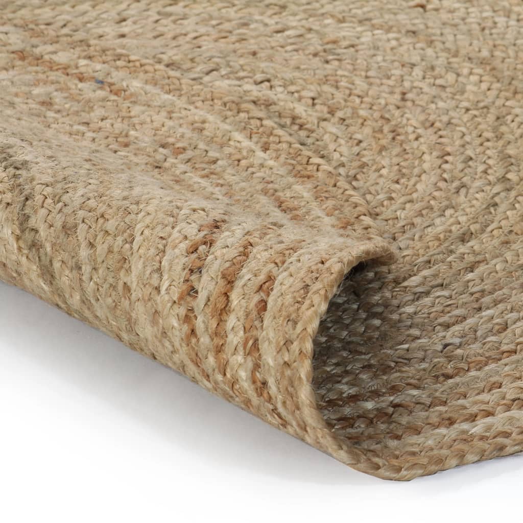Teppe flettet jute 150 cm rund