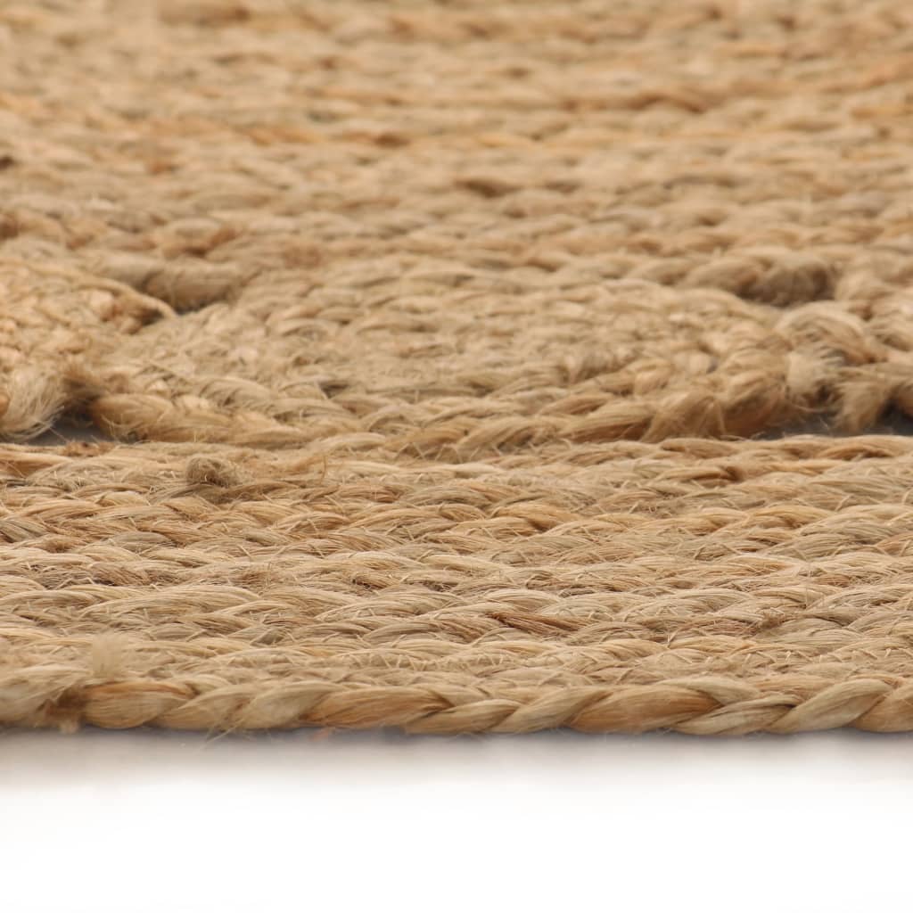 Matte flettet jute 90 cm rund