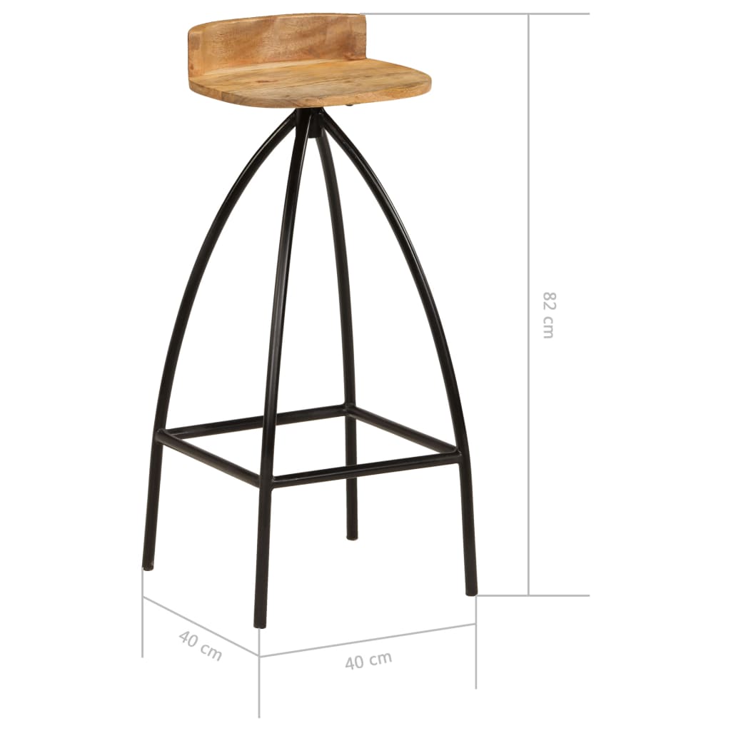 Barstoler 2 stk heltre mangotre