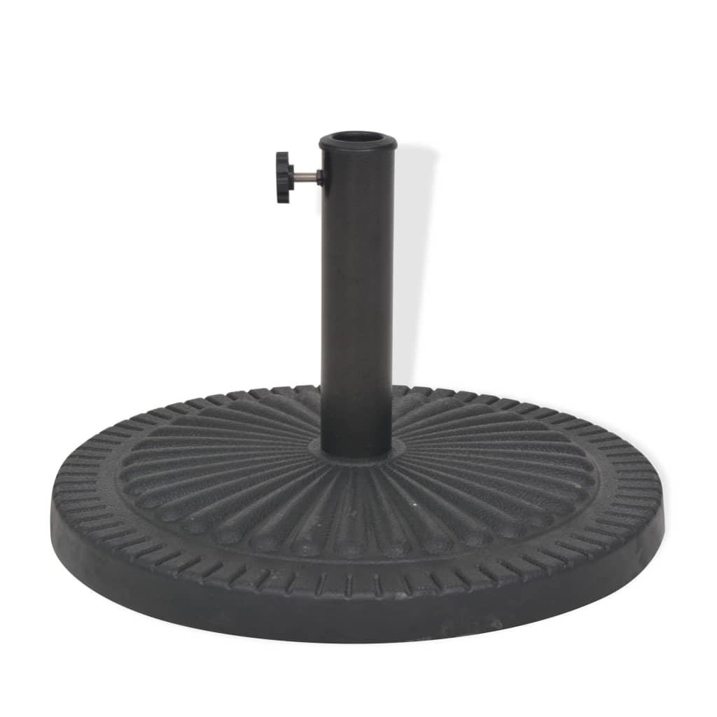 Parasollfot harpiks rund svart 14 kg vidaXL