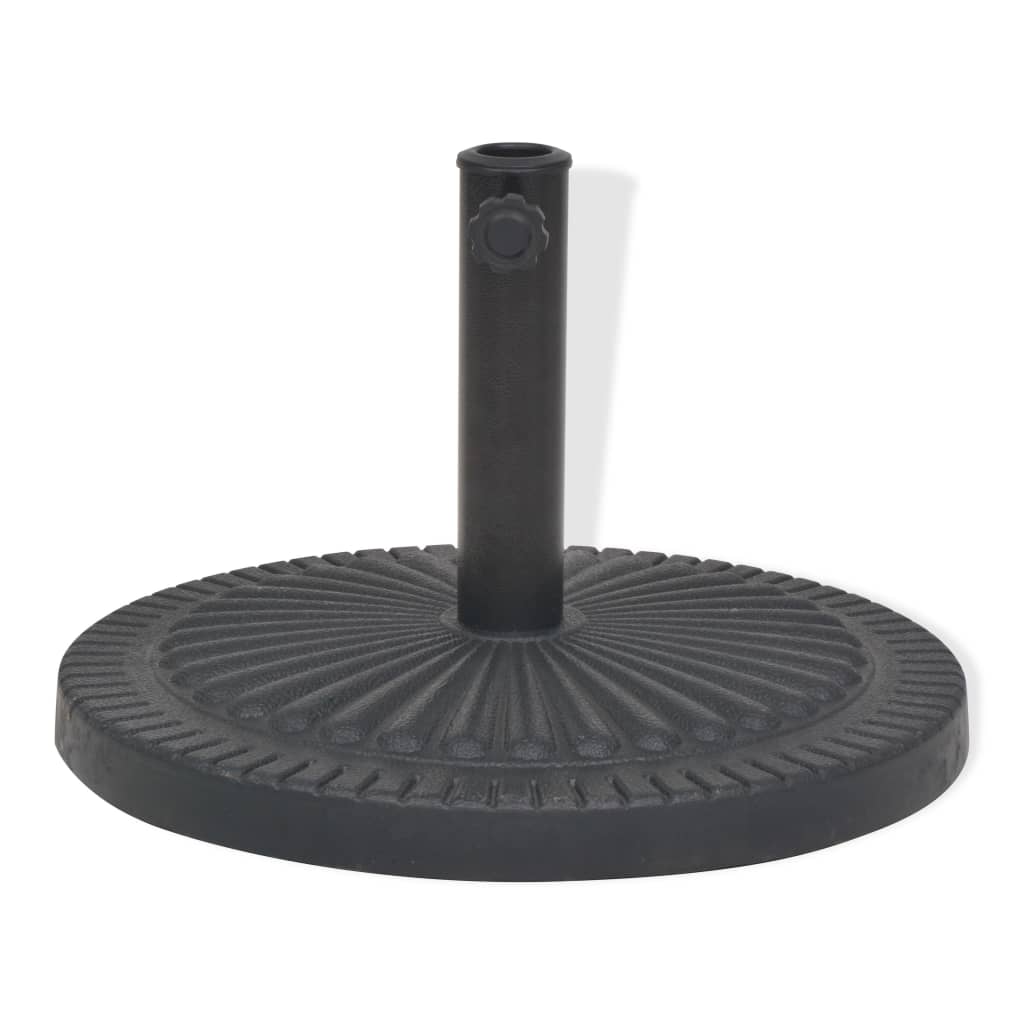Parasollfot harpiks rund svart 29 kg vidaXL