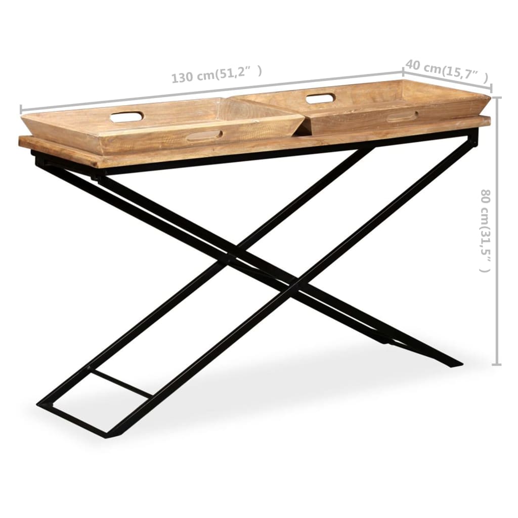 Konsollbord mango heltre 130x40x80 cm