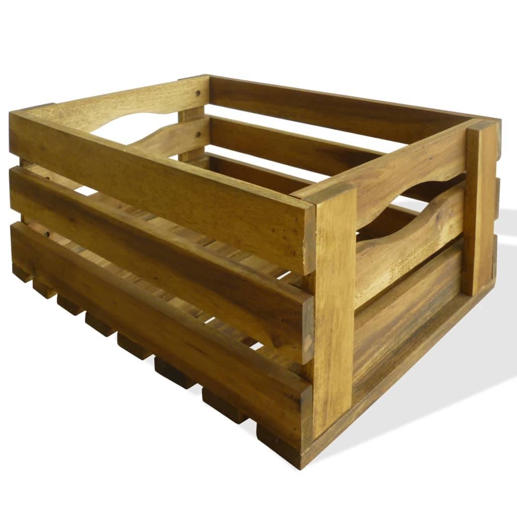 Eplekasse sett 2 stk heltre akasie