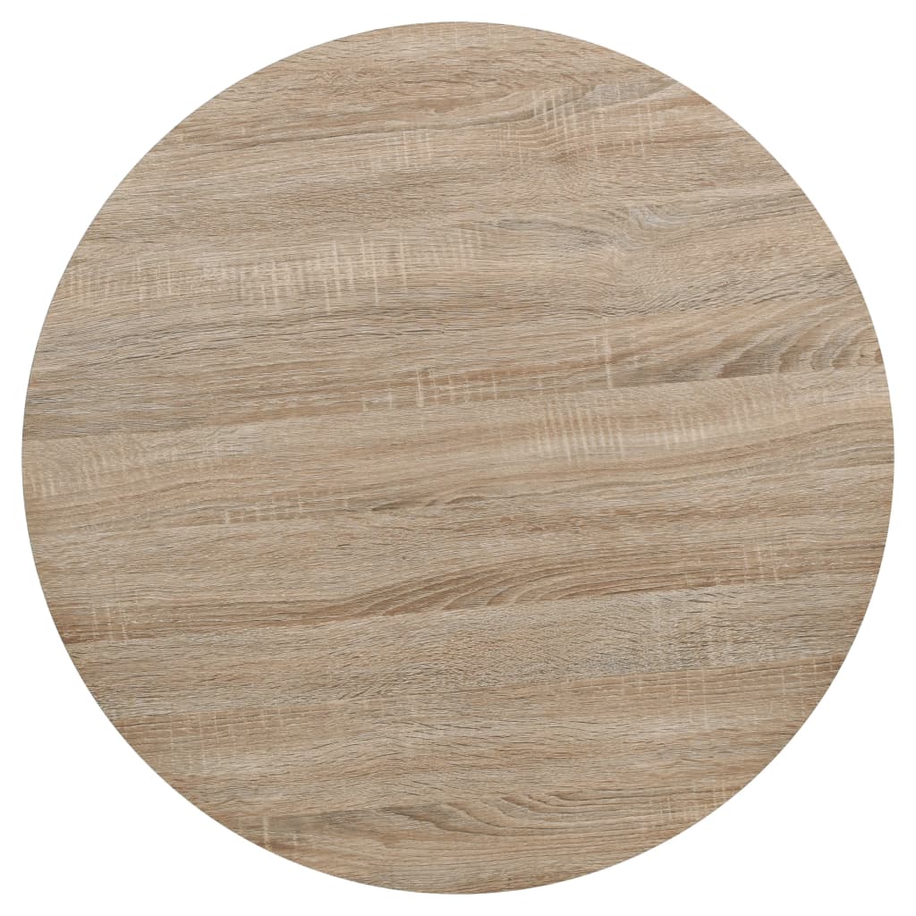Bistrobord MDF og stål rund 80x75 cm eikefarge