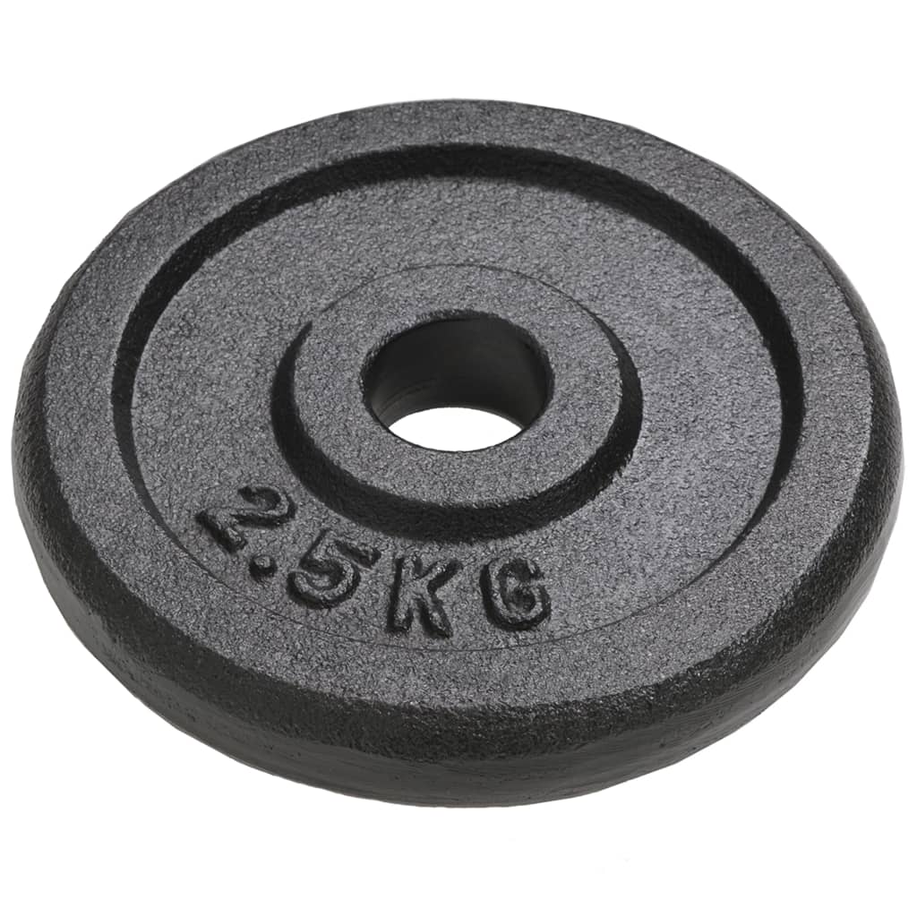 Vektskiver 8 stk 8x2,5 kg støpejern vidaXL