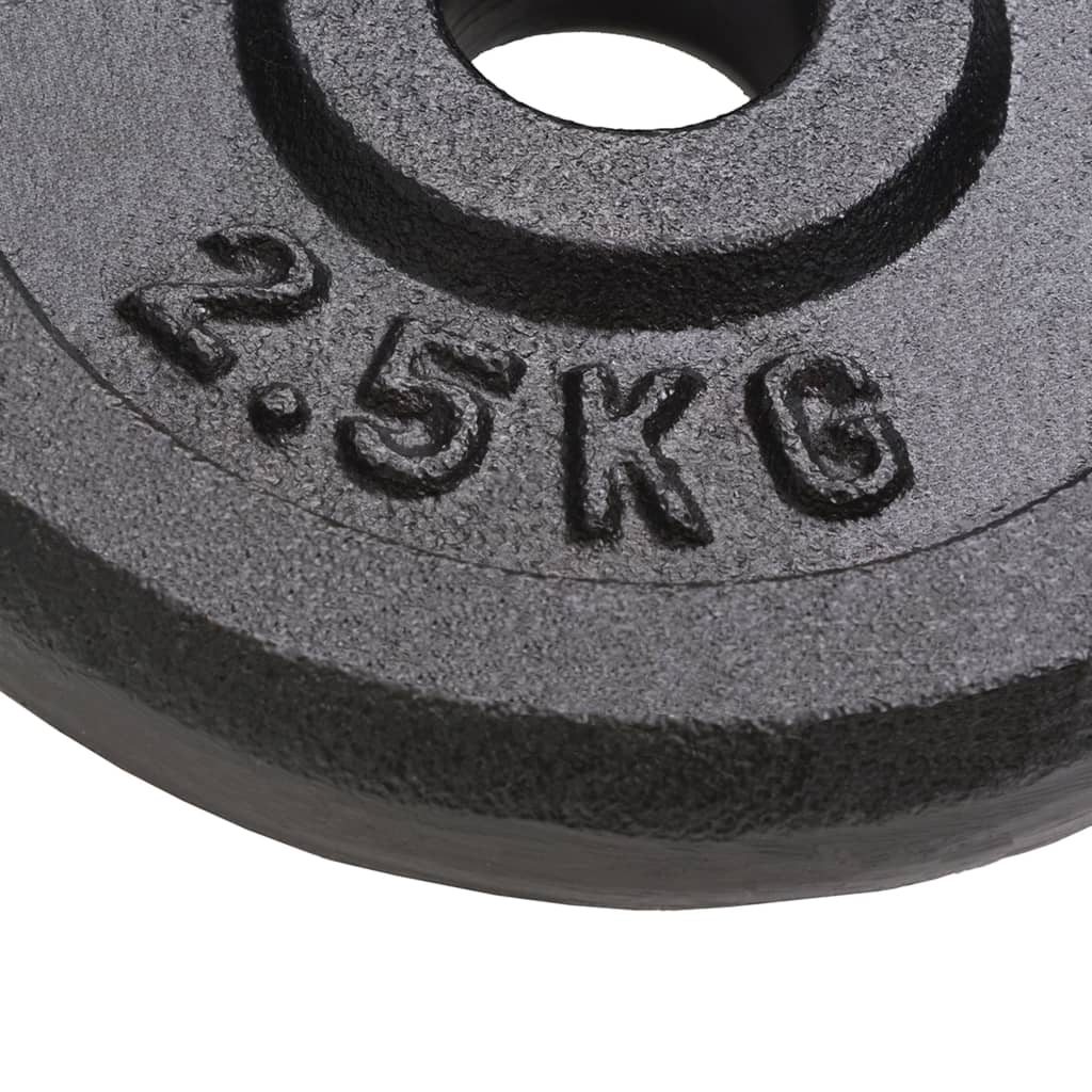 Vektskiver 8 stk 8x2,5 kg støpejern vidaXL