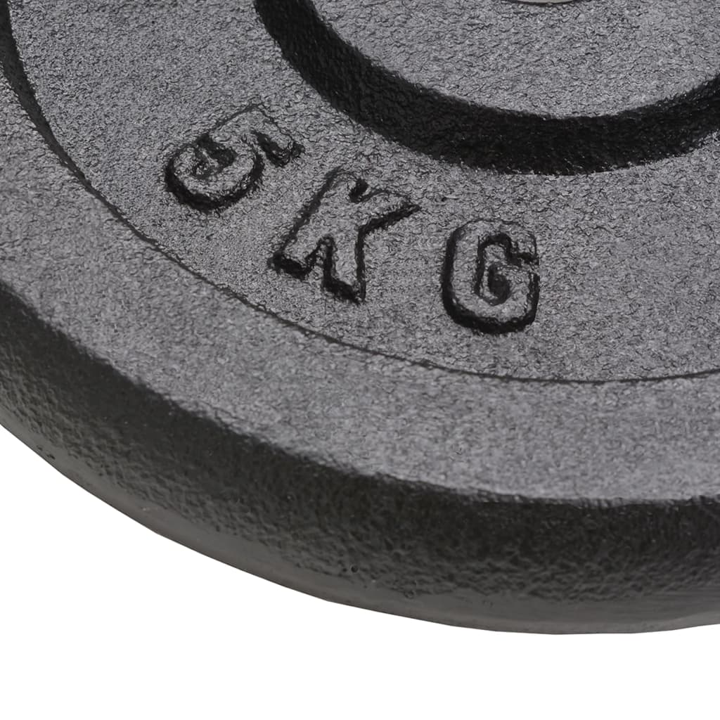 Vektskiver 4 stk 2x10 kg + 2x5 kg støpejern vidaXL