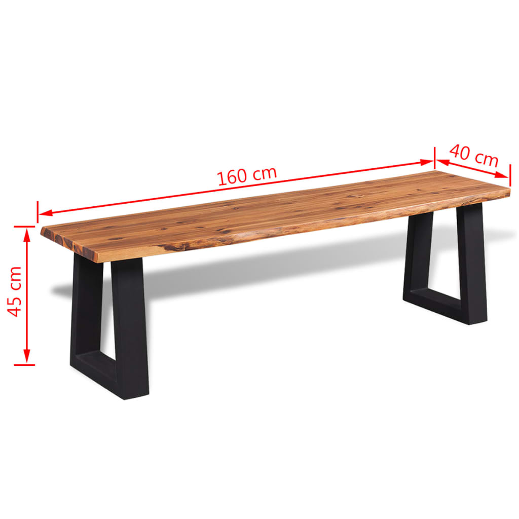Benk heltre akasie 160 cm