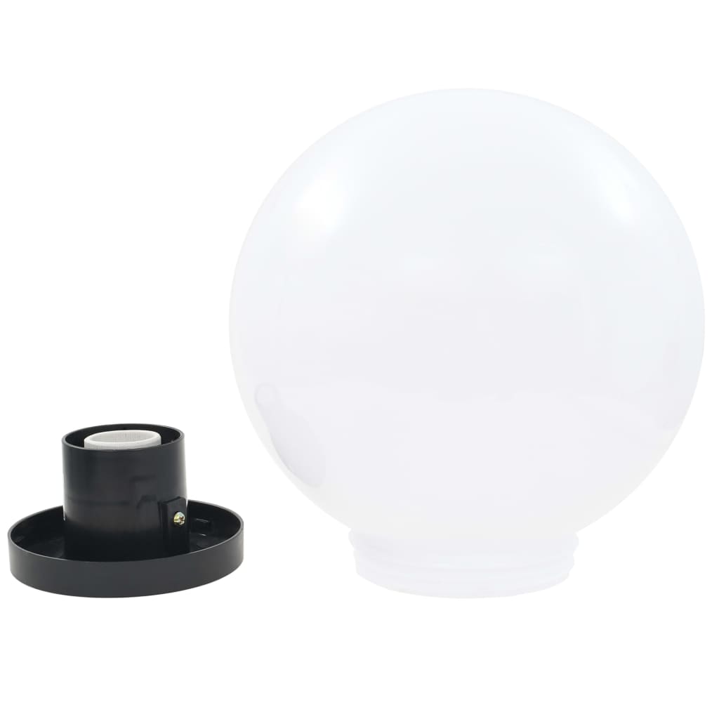 Lampesett LED 2 stk sfærisk 25 cm PMMA vidaXL