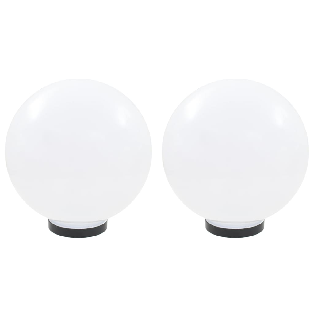Lampesett LED 2 stk sfærisk 30 cm PMMA