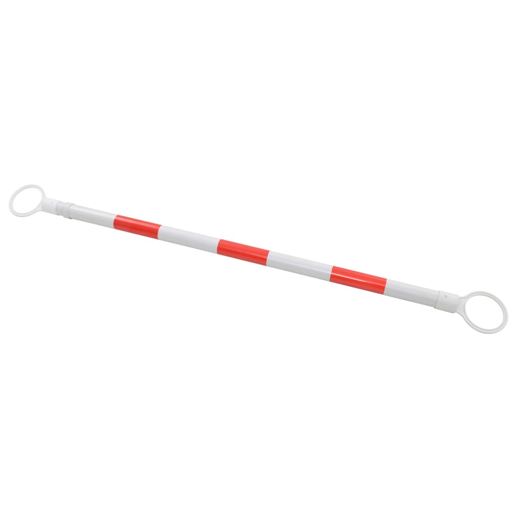Uttrekkbare trafikkjeglestenger 2 stk plast 116-197 cm