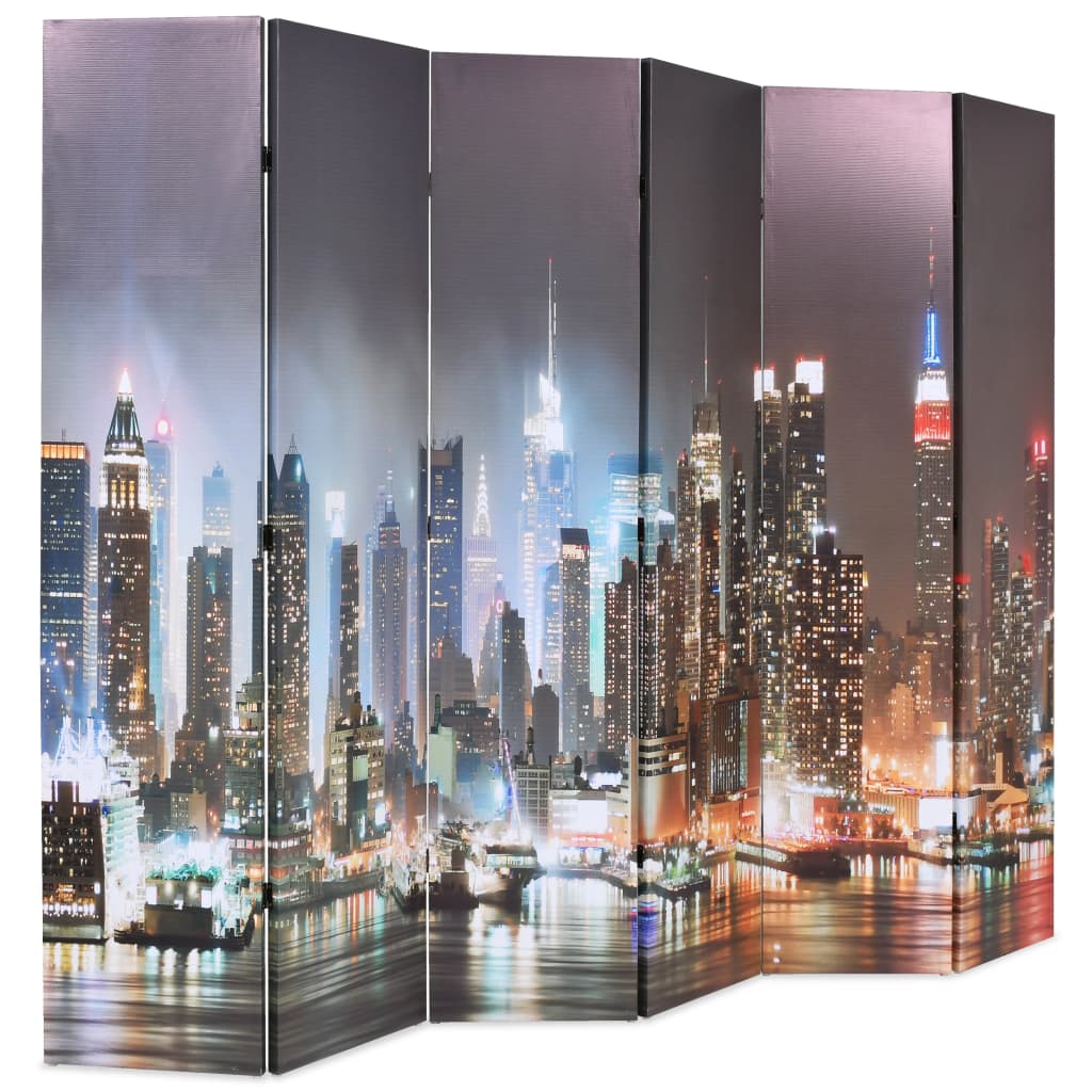 Sammenleggbar romdeler 228x170 cm New York natt