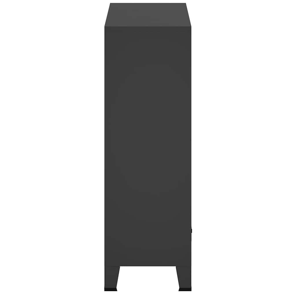 Garderobe metall industriell stil 67x35x107 cm svart