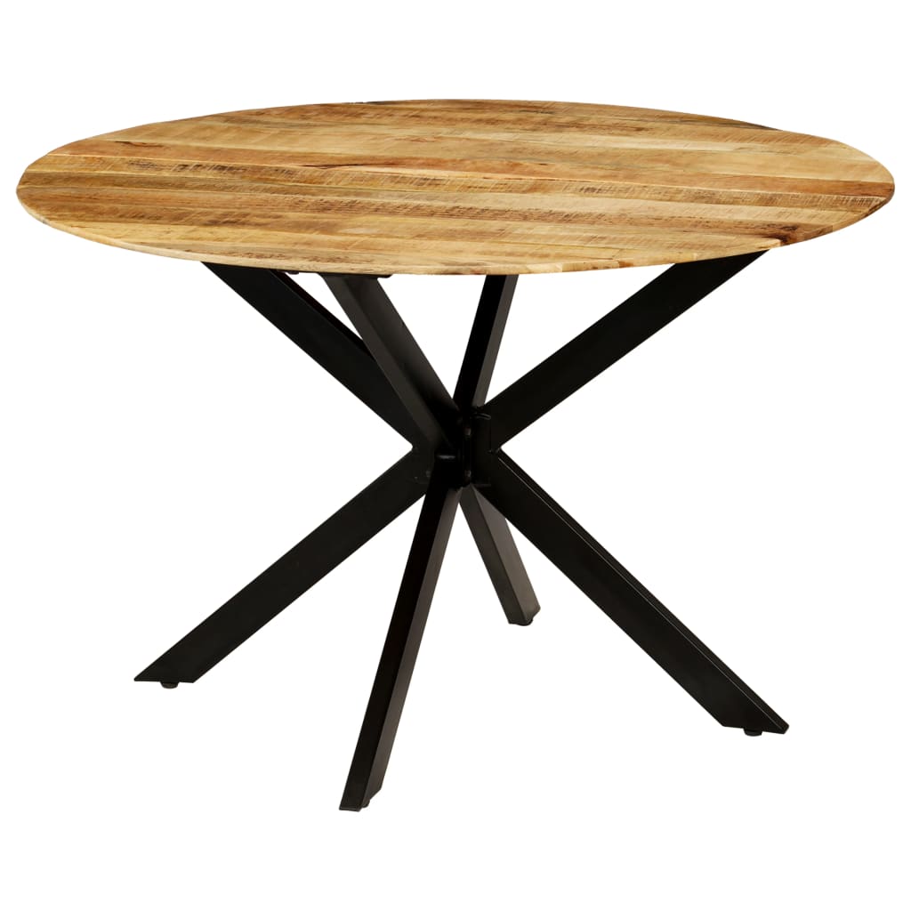 Spisebord heltre mango og stål 120x77 cm
