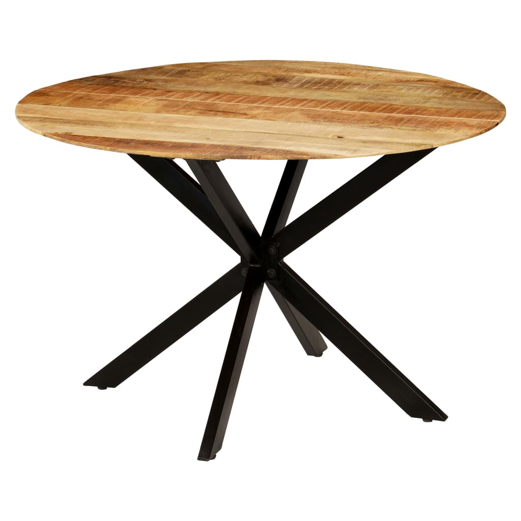 Spisebord heltre mango og stål 120x77 cm