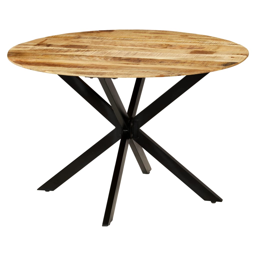 Spisebord heltre mango og stål 120x77 cm