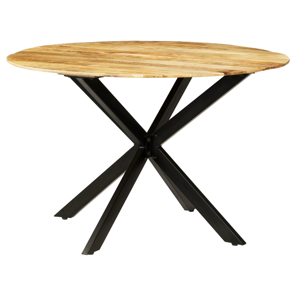 Spisebord heltre mango og stål 120x77 cm