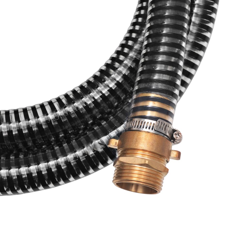 Sugeslange med messingkontakter 7 m 25 mm svart