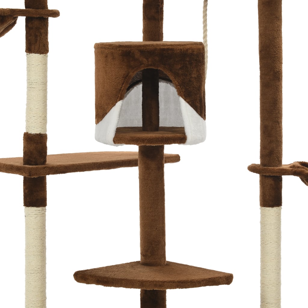 Kloretre med klorestolper i sisal 203 cm brun og hvit