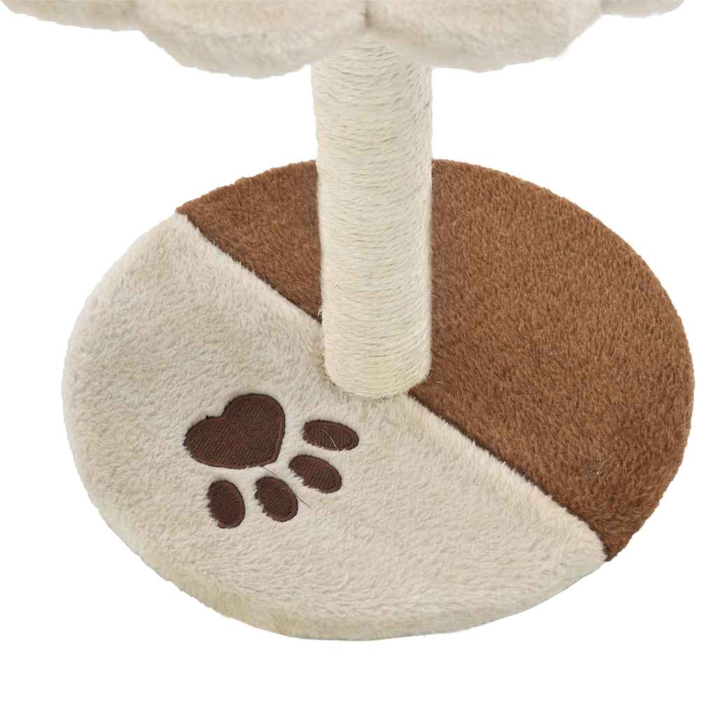 Kloretre med klorestolpe i sisal 40 cm beige og brun