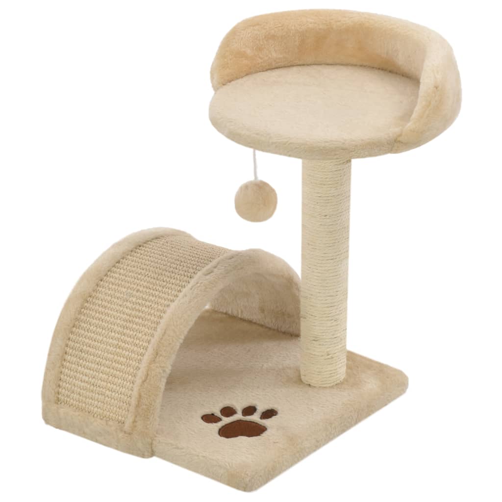 Kloretre med klorestolpe i sisal 40 cm beige og brun