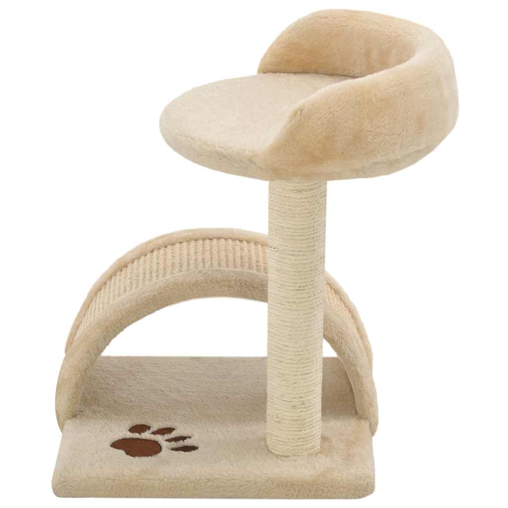 Kloretre med klorestolpe i sisal 40 cm beige og brun