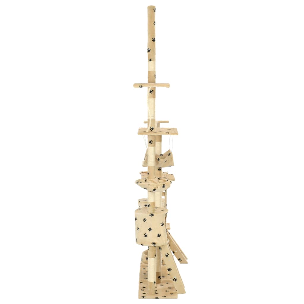 Kloretre med klorestenger i sisal 230-250 cm poteavtrykk beige