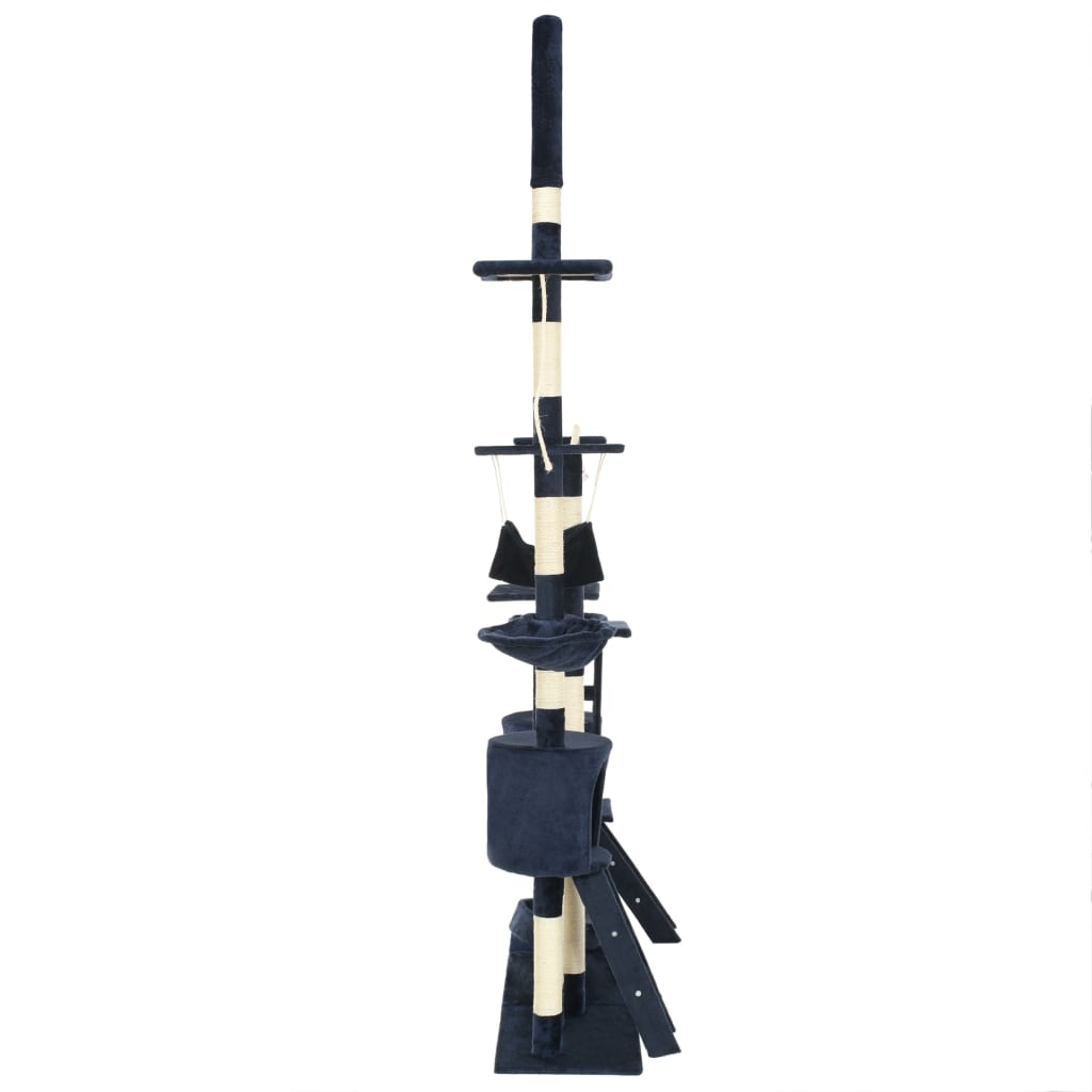 Kloretre med klorestolper i sisal 230-250 cm blå