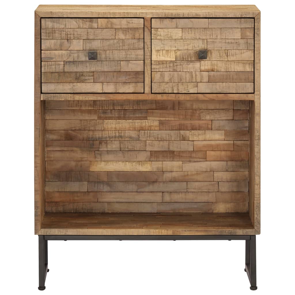 Skjenk gjenvunnet heltre teak 60x30x75 cm