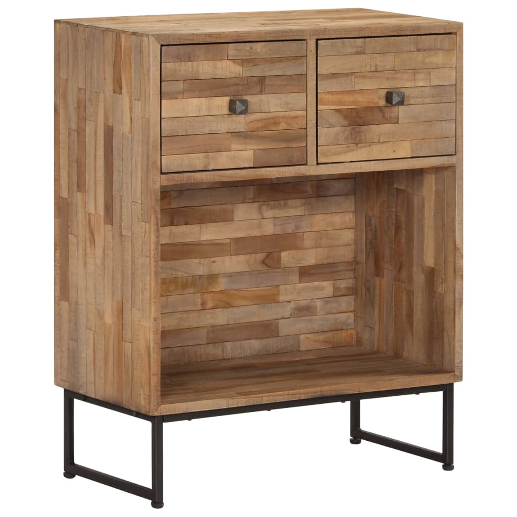 Skjenk gjenvunnet heltre teak 60x30x75 cm