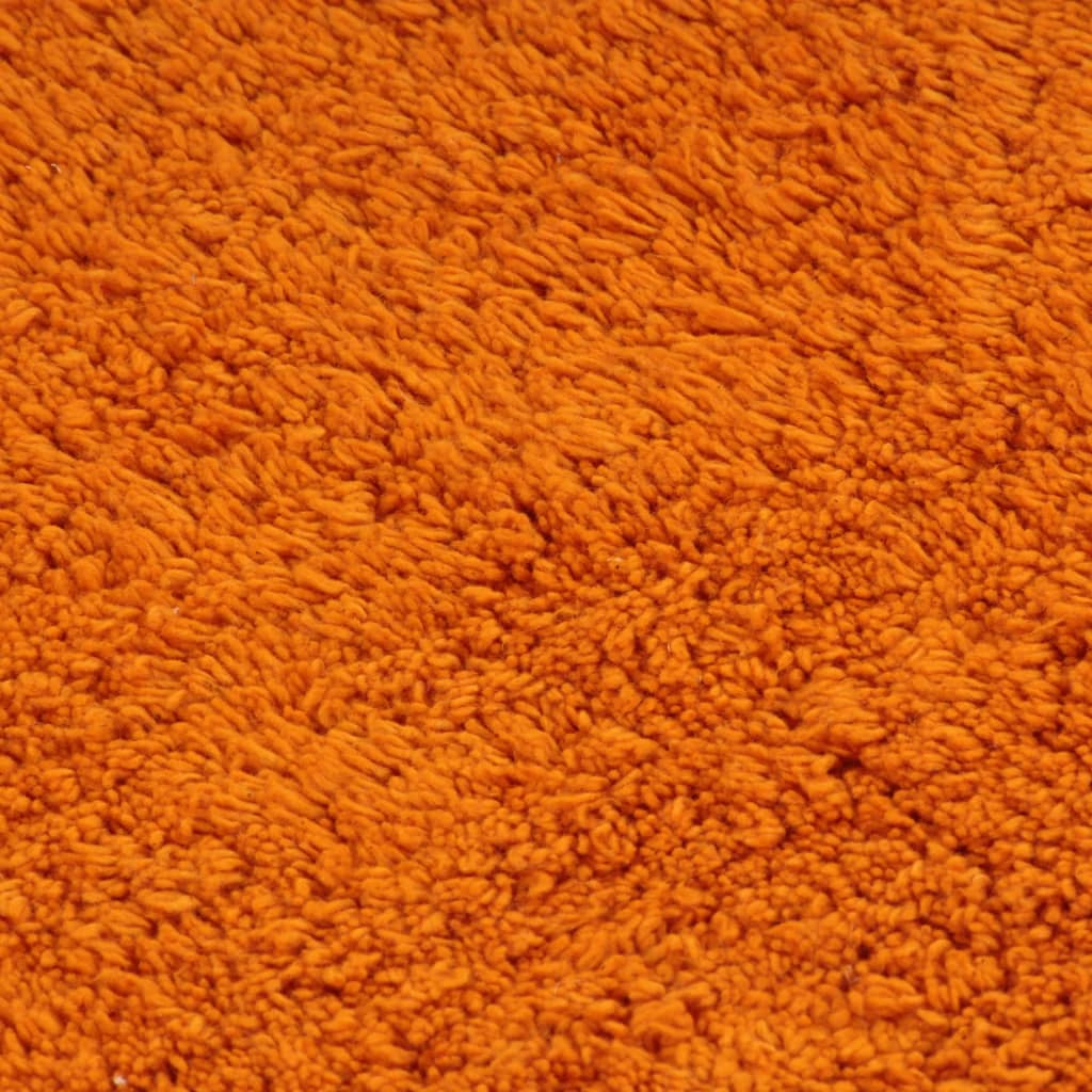 Baderomsmattesett 3 stk stoff oransje vidaXL