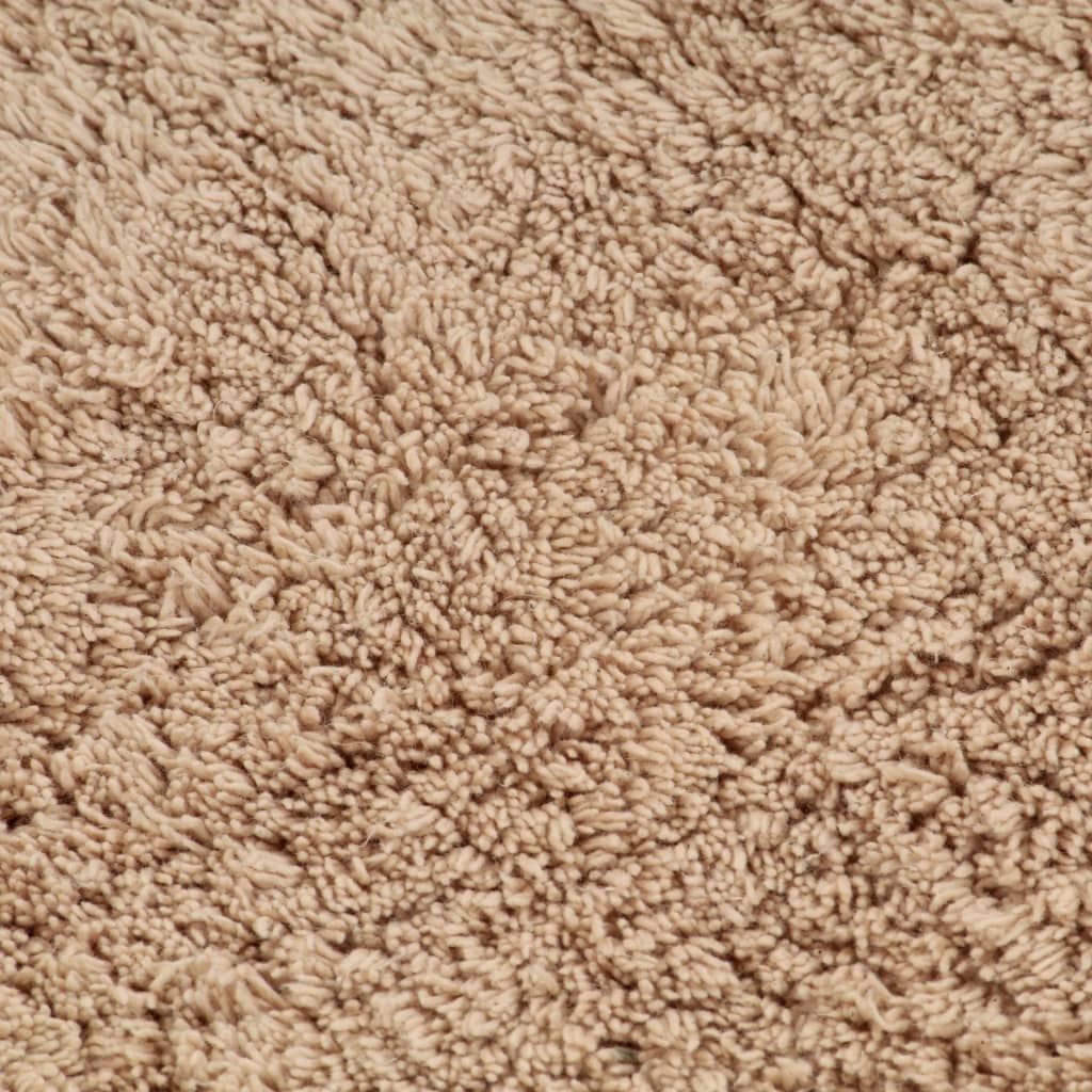 Baderomsmattesett 2 stk stoff beige vidaXL