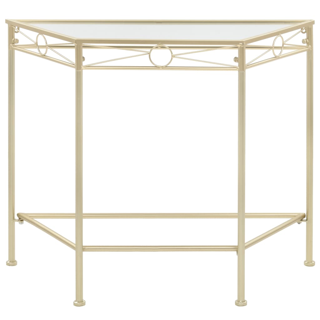 Sidebord vintagestil metall 87x34x73 cm gull