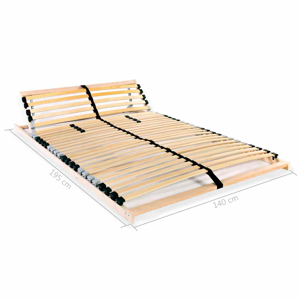 Spilebase med 28 lameller 7 soner 140x200 cm