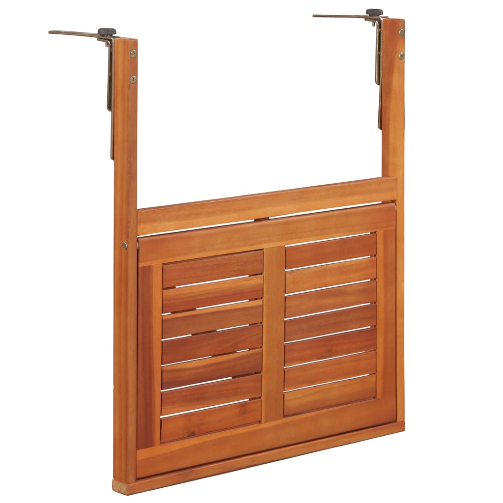 Hengende balkongbord 64,5x44x80 cm heltre akasie