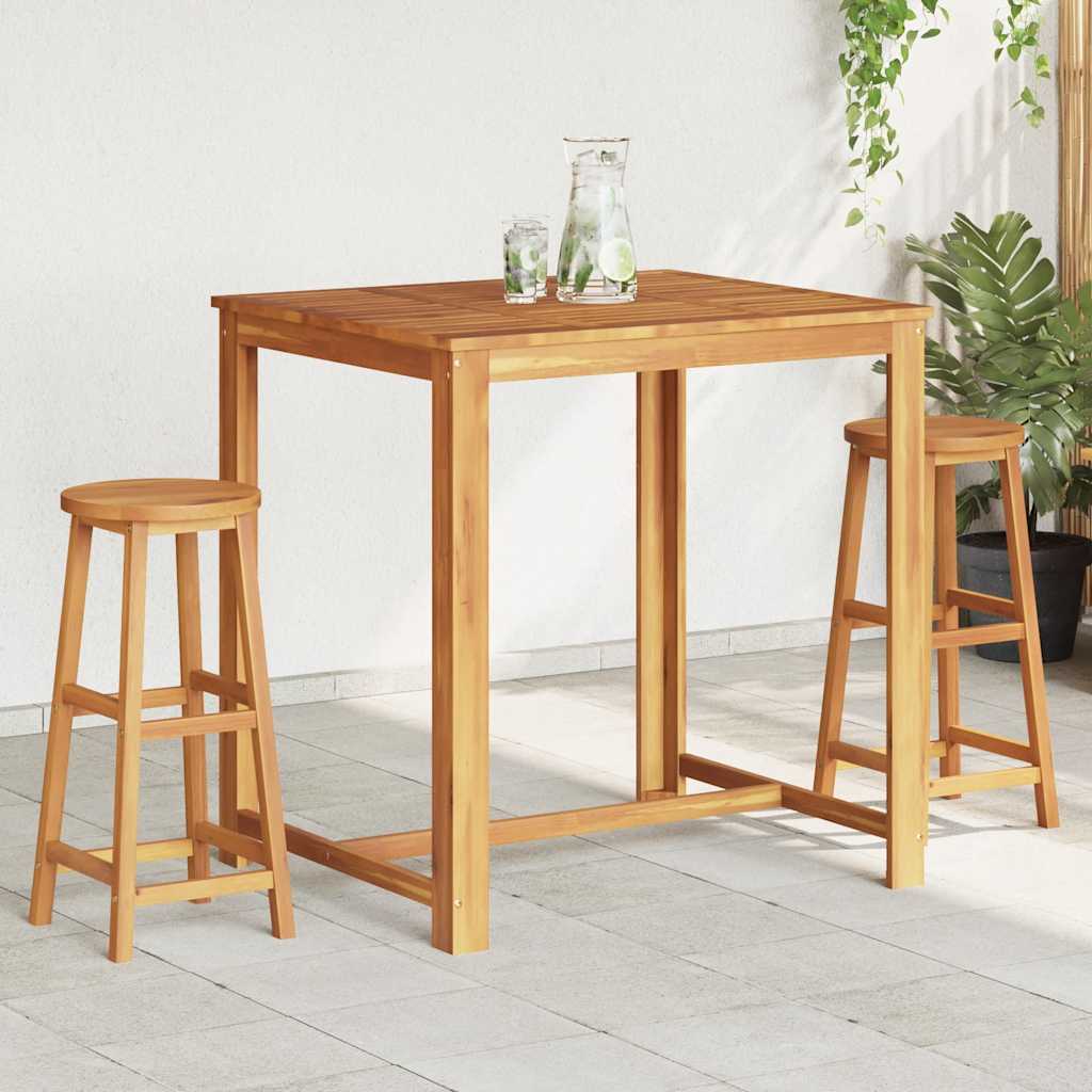 Barstoler 2 stk heltre akasie vidaXL