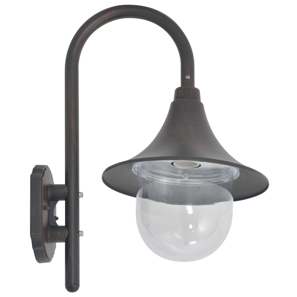 Utendørs vegglampe E27 42 cm aluminium bronse