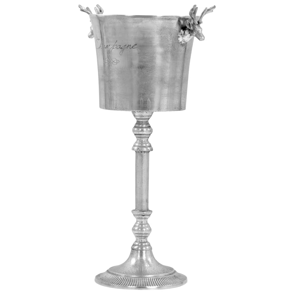 Champagnekjøler solid aluminium 39x29x71 cm sølv