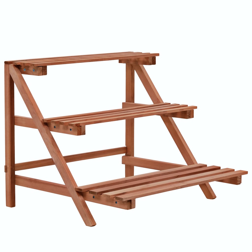 Blomsterstativ i 3 etasjer sedertre 48x45x40 cm