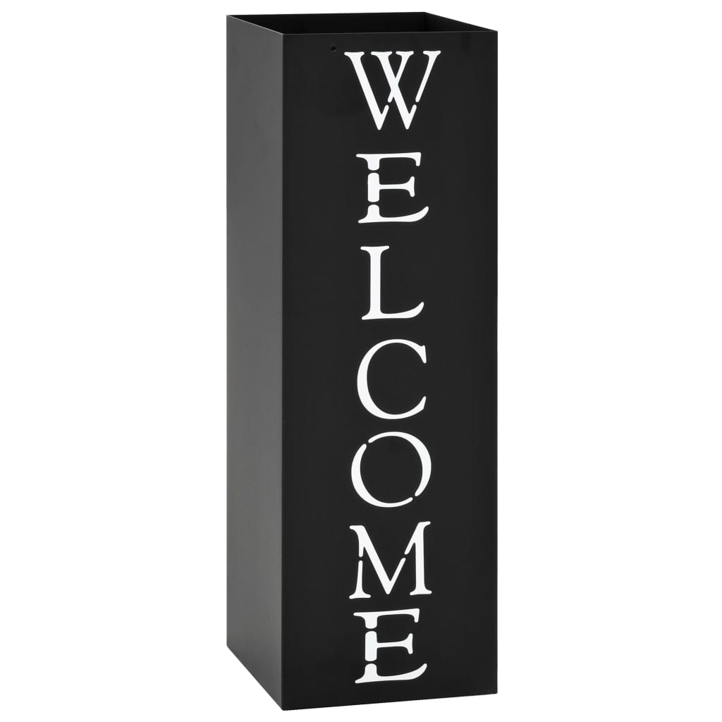Paraplystativ Welcome stål svart
