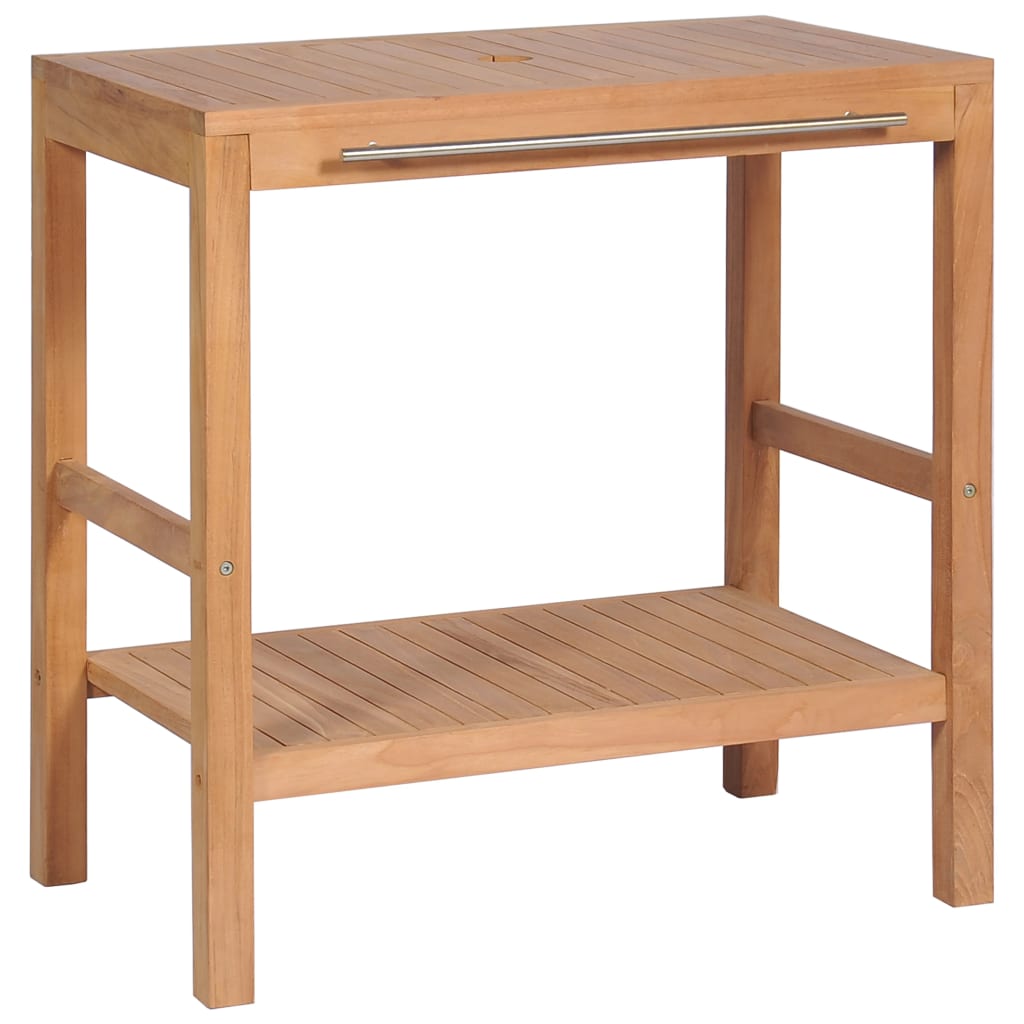 Servantskap for bad heltre teak 74x45x75 cm