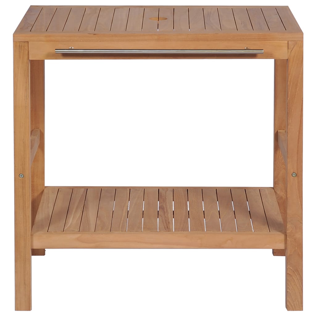Servantskap for bad heltre teak 74x45x75 cm