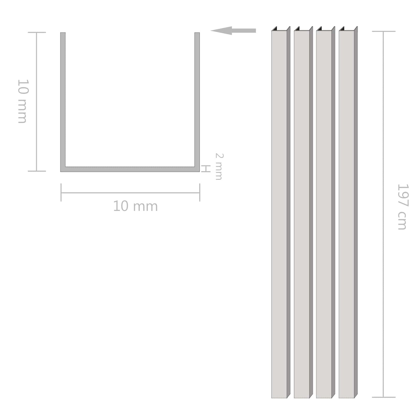 Formingsprofil Aluminium